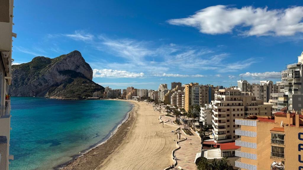 View over Levante Beach and the Penon de Ifach in Calpe